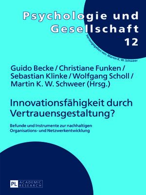 cover image of Innovationsfähigkeit durch Vertrauensgestaltung?